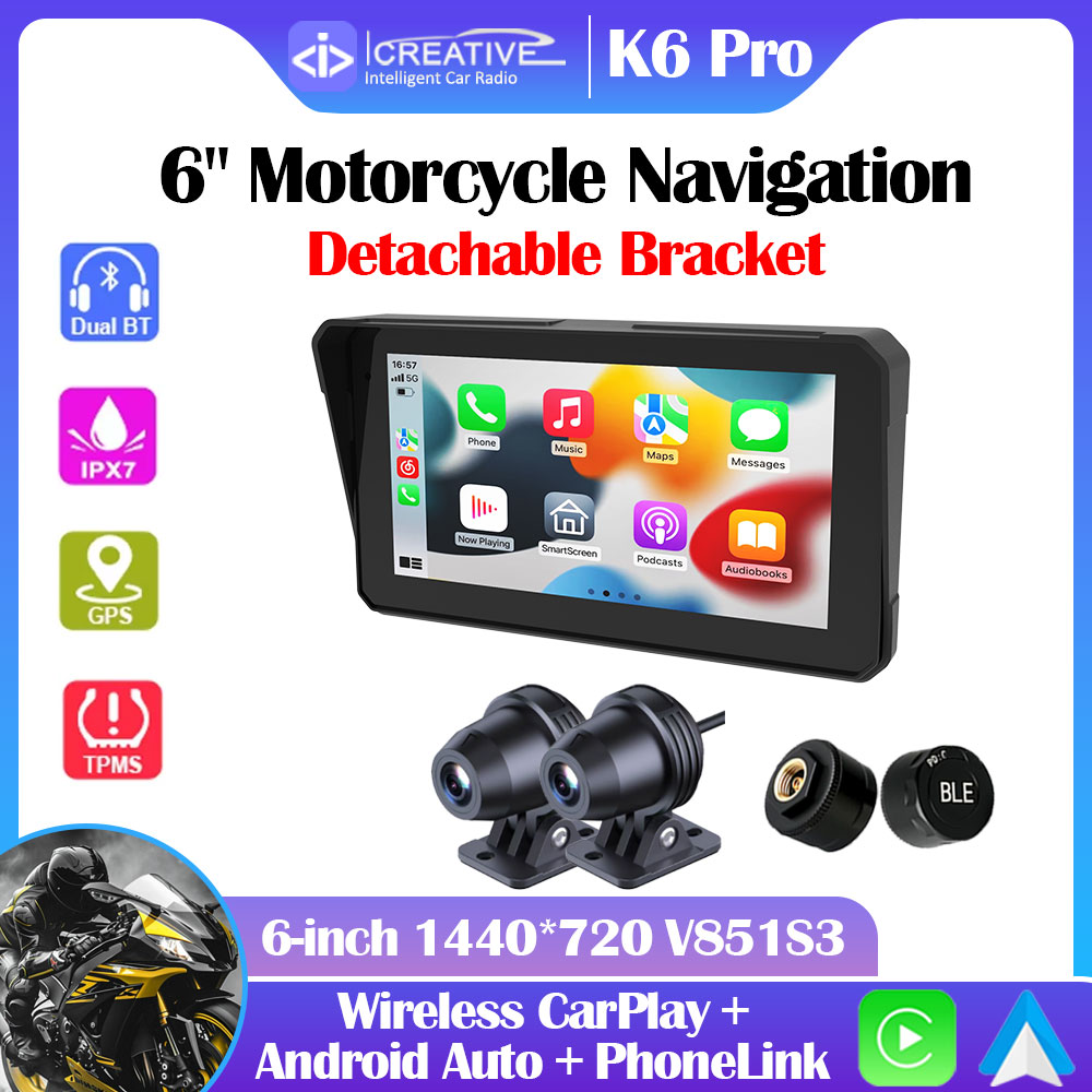 Graded Card Display - Icreative 6-calowy motocyklowy rejestrator jazdy z